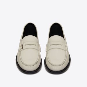 YSL LE LOAFER PENNY SLIPPERS IN SMOOTH LEATHER